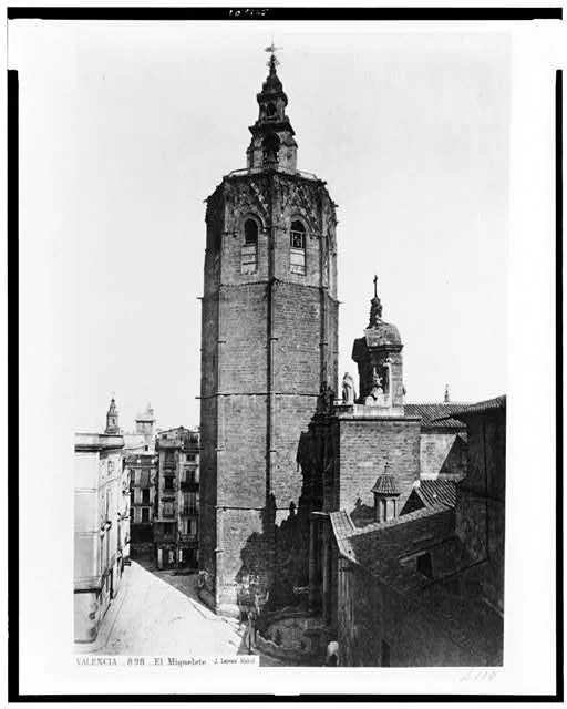 Laurent, J, Photograph, Bell Tower, Valencia, Spain (1860)